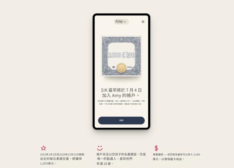 7月4日開始，美國政府將把1000美元存入每個川普帳戶。(翻攝自FB@The White House，Google翻譯）